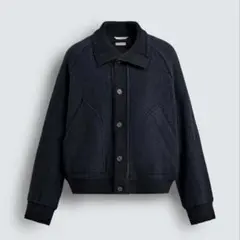 ZARA ザラ リブ襟切り替えジャケット S