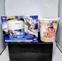 カップヌードル ガンダム ガラスカップ ＆ カップガンプラ 2点セット