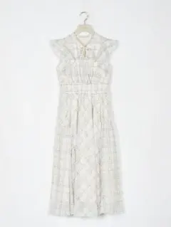 アンミール チェックレディOP AnMILLE ワンピース オフホワイト