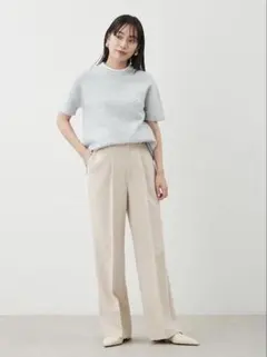 【美品】Mila Owen ミラオーウェン　ワンタックストレートパンツ