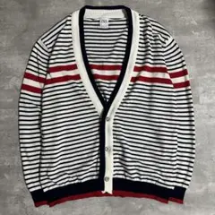 ポルトガル製　ZARA ザラ　カーディガン　ボーダー　コットン100％　リブ切替