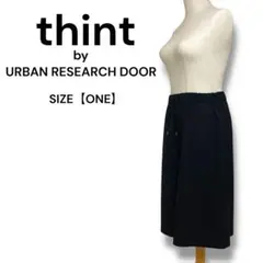 thint ワイドパンツ ポリエステル ハーフパンツ ボトムス ゆるダボ 黒