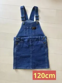 【目立った汚れなし】フタフタ デニム サロペットスカート 120