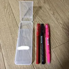 마찰 펜 적색 · 흑색 · 핑크 형광펜 3 개 세트 케이스 포함