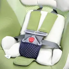 チャイルドシート 股ベルトカバー ドット ネイビー
