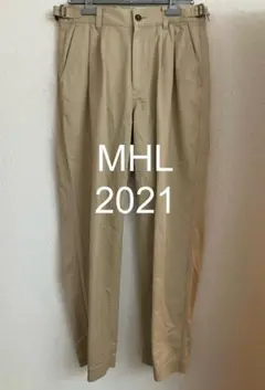 MHL WASHED CHINO COTTON BEG 2021 ベージュ Lのサムネイル