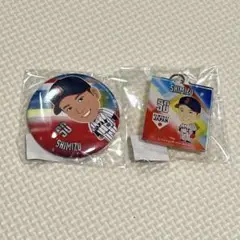 侍ジャパン　清水達也　缶バッジ　アクリルキーホルダー　中日ドラゴンズ