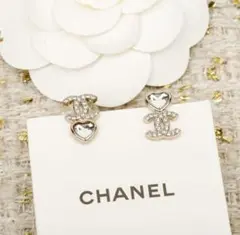 新品未使用 CHANEL ハートピアス ゴールド