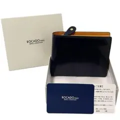 【新品】ROCADO ロカド シェルコードバン 二つ折り財布 馬革 ネイビー