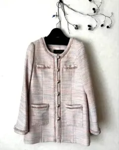 Riccimie NEW YORKノーカラージャケット　コート　ツイードのサムネイル