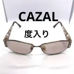 美品/カザール/サングラス（度入り）/ゴールド
