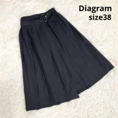 Diagram グレースコンチネンタル プリーツレイヤードスカート グレー 美品のサムネイル