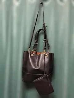 未使用Calvin Klein カルバンクライン黒 バッグ ポーチ付き