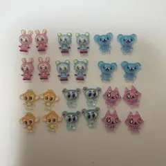 ネイルパーツ エンジェルブルー メゾピアノ 6種類各4個、合計24個