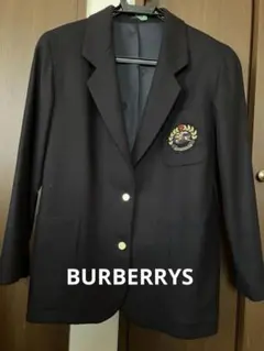 Burberryテーラードジャケット　エンブレム刺繍　金ボタン　セカンド品