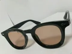 黒縁 ボストンサングラス ウェリントン ライトブラウン 伊達メガネ UV400のサムネイル