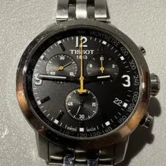 TISSOT ティソ PRC 200 初代モデル クロノグラフ 黒文字盤 - メルカリ