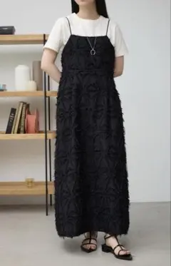 フェザージャガードフリンジキャミワンピース