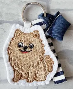 ハンドメイド 刺繍 ペキニーズ 犬 うちの子 バッグキーホルダー - メルカリ