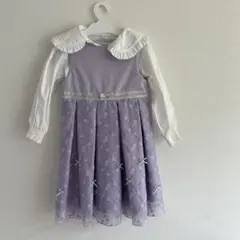 アプレレクール　フォーマルジャンパースカート　フリルビッグカラーブラウス　セット