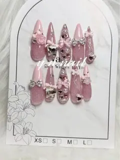 ネイル　韓国 量産型 フレンチガーリー スナ系 地雷系 ワンホン 推し