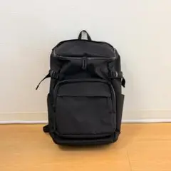 無印良品　肩の負担を軽くする　撥水　大きく開くリュックサック黒