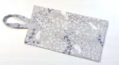 ティッシュケース〘吊り下げ〙ソフトパック用✳うさぎ✳ラベンダーグレー✳