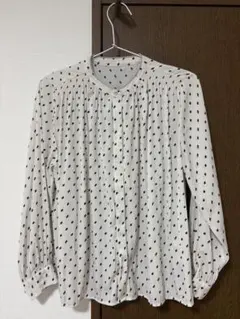 値下げ中★長袖ブラウス grove ワールド ヴィンテージサテン 薄手