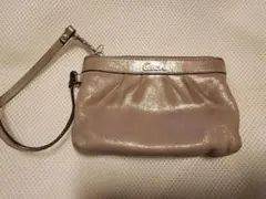 Coach ゴールド クラッチポーチ