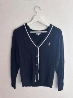 U.S. POLO ASSN. ネイビーカーディガン 140