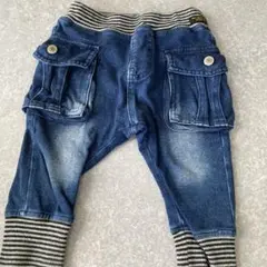 デニムブルー ポケット付きボトムス