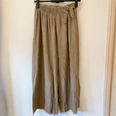 Zara Kids 【140cm】ストライプロングパンツ ベージュ beige