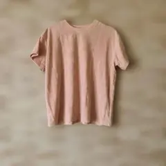 latelier du savon ドット柄ピンク　パイル地半袖Tシャツのサムネイル