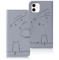 iPhone 12 / 12 Pro 手帳型ケース グレー