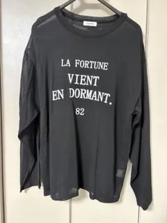 ブラック 長袖 Tシャツ プリント メッシュ　Lサイズ新品紫外線防止