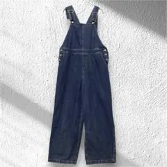コルザ デニム サロペット オーバーオール M ブルー 綿100% ワイドパンツのサムネイル