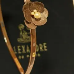 アレクサンドル ドゥ パリ カチューシャ お花 ブラウンのサムネイル