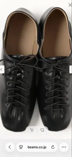 値下げ☆未使用　ビームスハート　レースアップ　スクエアトゥシューズ　S