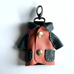 ★新品★本革キーケース　ハンドメイド　レザーキーケース バッグチャーム　鍵入れ⑥