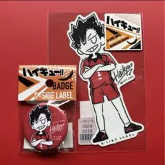 B SIDE LABEL ハイキュー　黒尾鉄朗　缶バッジ　ステッカー　音駒