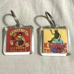 muppets カーミット キーホルダー ビンテージ アクキー