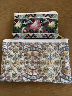 刺繍デザイン ポーチセット