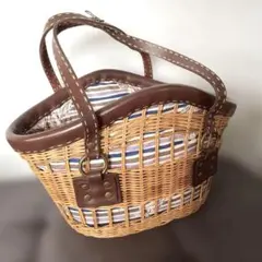 Le midi トプカピ　かごバッグ　内布付き　革パーツのサムネイル