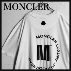美品☆高級モデル☆バックデザイン】モンクレール ラバーロゴ Tシャツ