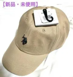 【美品】U.S. POLO ASSN.ロゴ刺繍キャップ ベージュ
