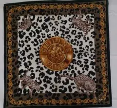 CELINE ヒョウ柄 大判ハンカチ 未使用シール付き