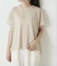 未使用☆BEARDSLEY ビアズリー バルーン ブラウス ビックチェック 麻