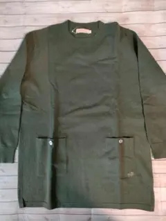 【新品】クロコダイル 切り替えセーター カーキ M