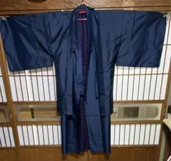 いいね割引対象 男着物 大島紬アンサンブル　正絹大島紬 山水柄の正絹羽裏地A54