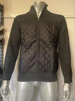 新品未使用　ブラック ニットキルティング ジャケットL